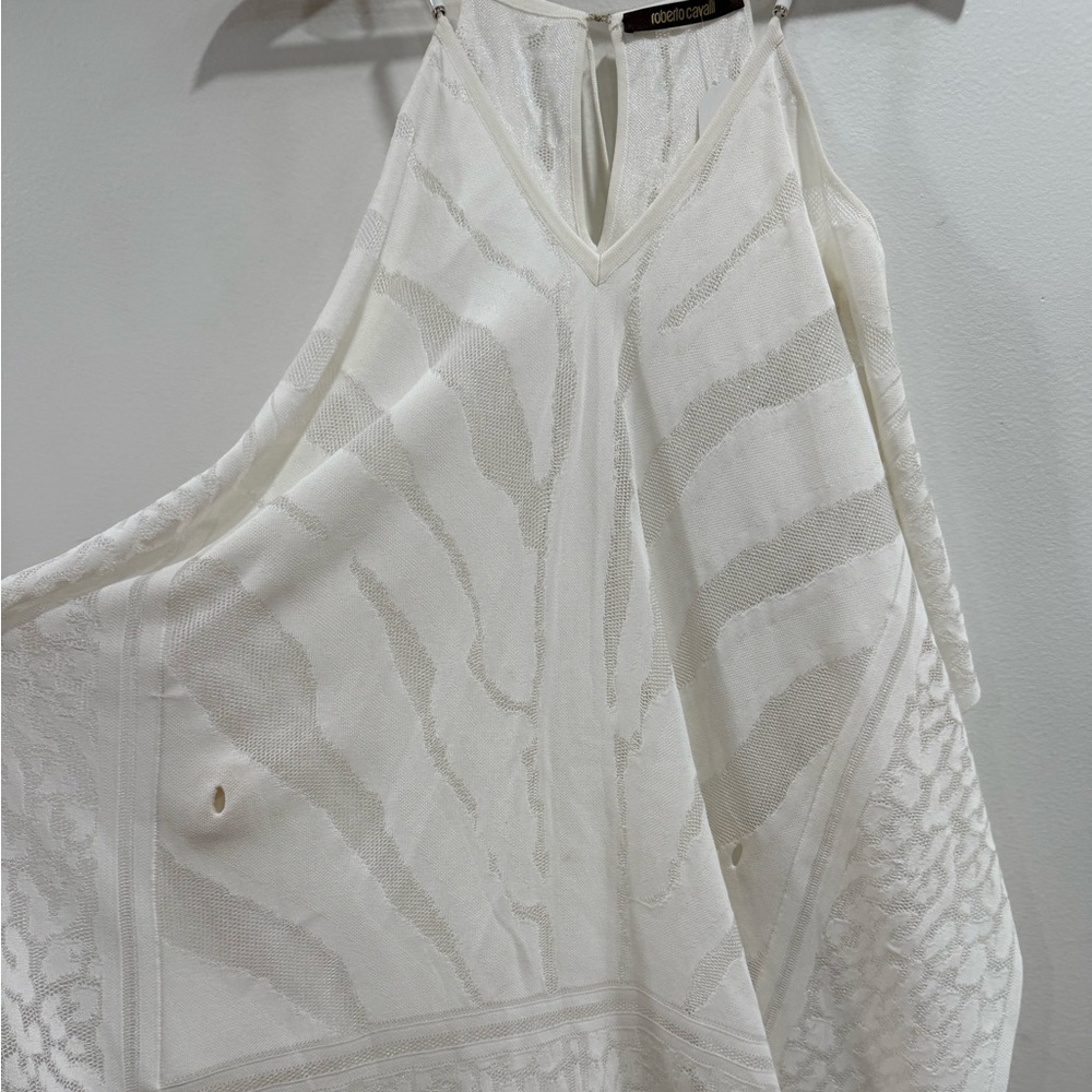 Roberto Cavalli- Loose Dress/Top in white tiger print design - Picture 4 of 5